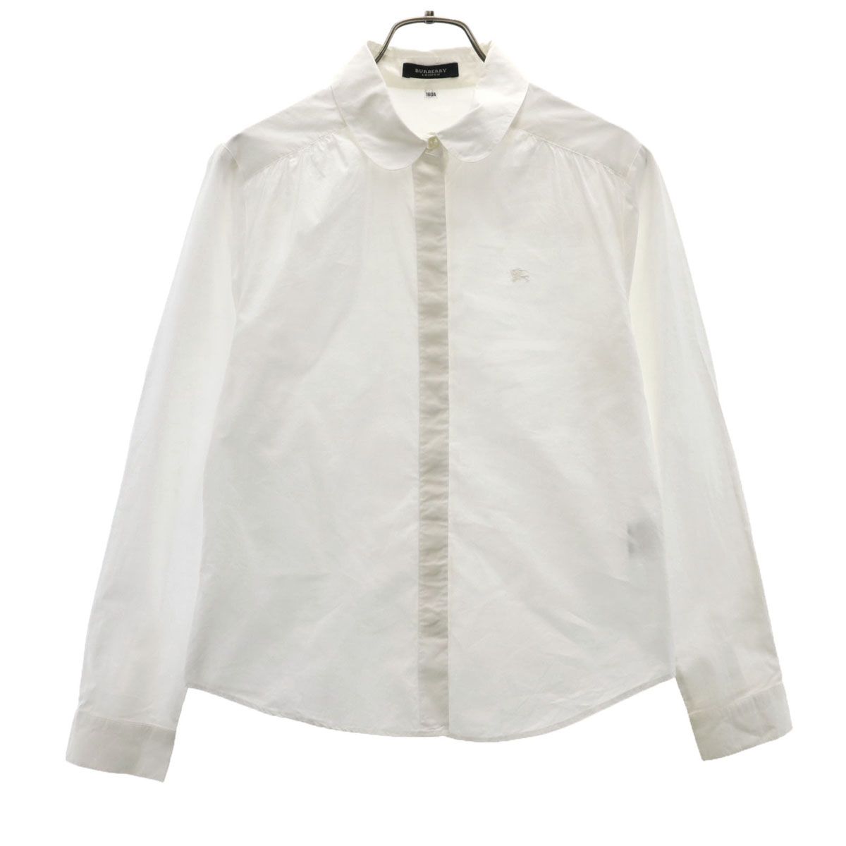 爆買い，高品質 BURBERRY LONDON バーバリーロンドン 長袖 シャツ 160A ホワイト 三陽商会 ブラウス キッズ 古着 長袖シャツ・ブラウス