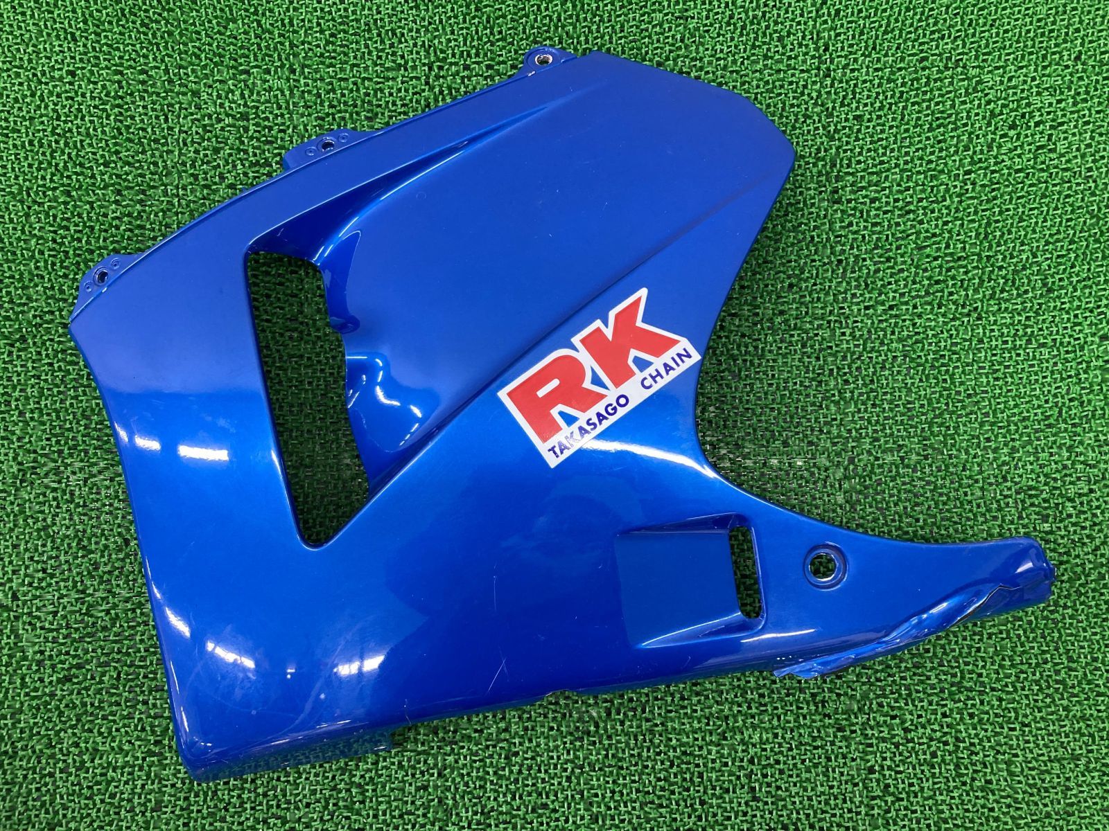 VFR400R サイドカウル 左 青 MR8 ホンダ 純正 中古 バイク 部品 NC30 当時物 アンダーカウル 修復素材に 品薄 車検 Genuine