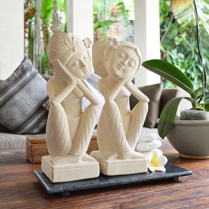 バリ　石像　アジアン雑貨　オブジェ　置物 バリニーズ 石彫り 置物 石 オブジェ かわいい おしゃれ