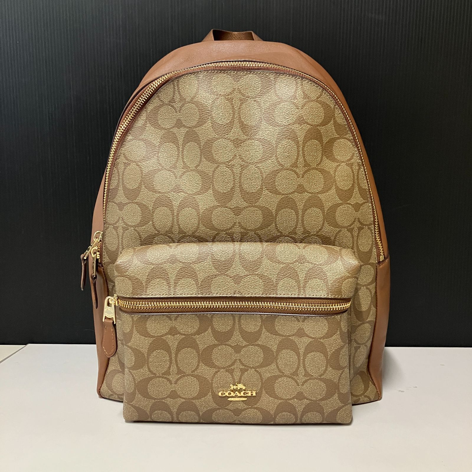 むつ85-061908 COACH シグネチャーバックパック 併売
