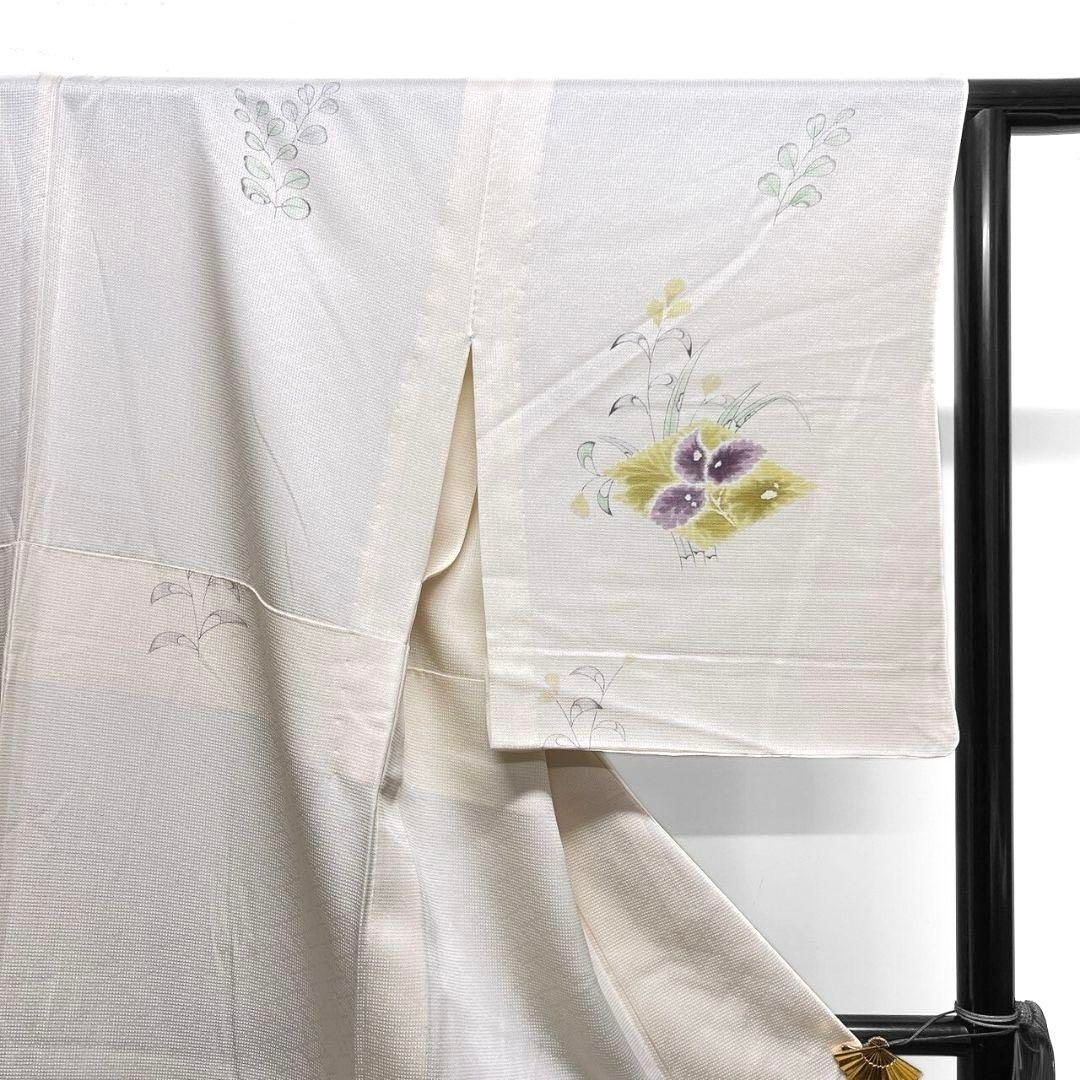 訪問着　単衣　辻ヶ花　藤の花　松皮菱　着物　074a p 訪問着 単衣 辻ヶ花 藤の花 松皮菱 着物 074a p - メルカリ