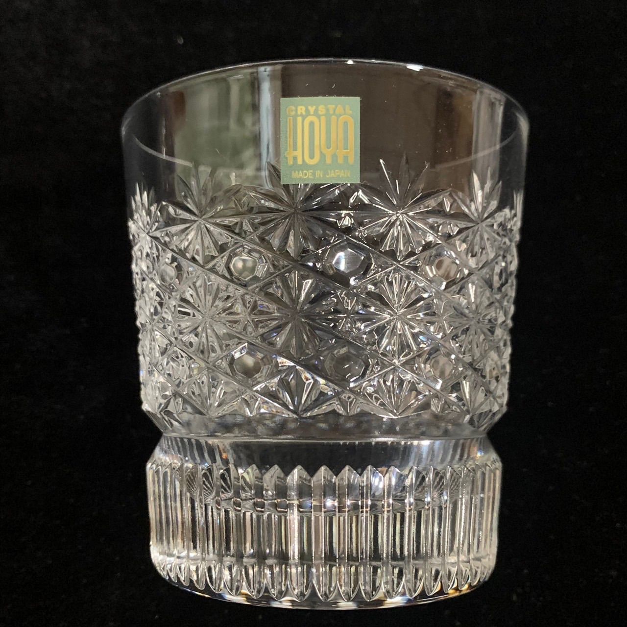 シリーズ HOYA crystal glass tumbler collection 菊繋ぎ ロックグラス タンブラー 2客セット 箱なし
