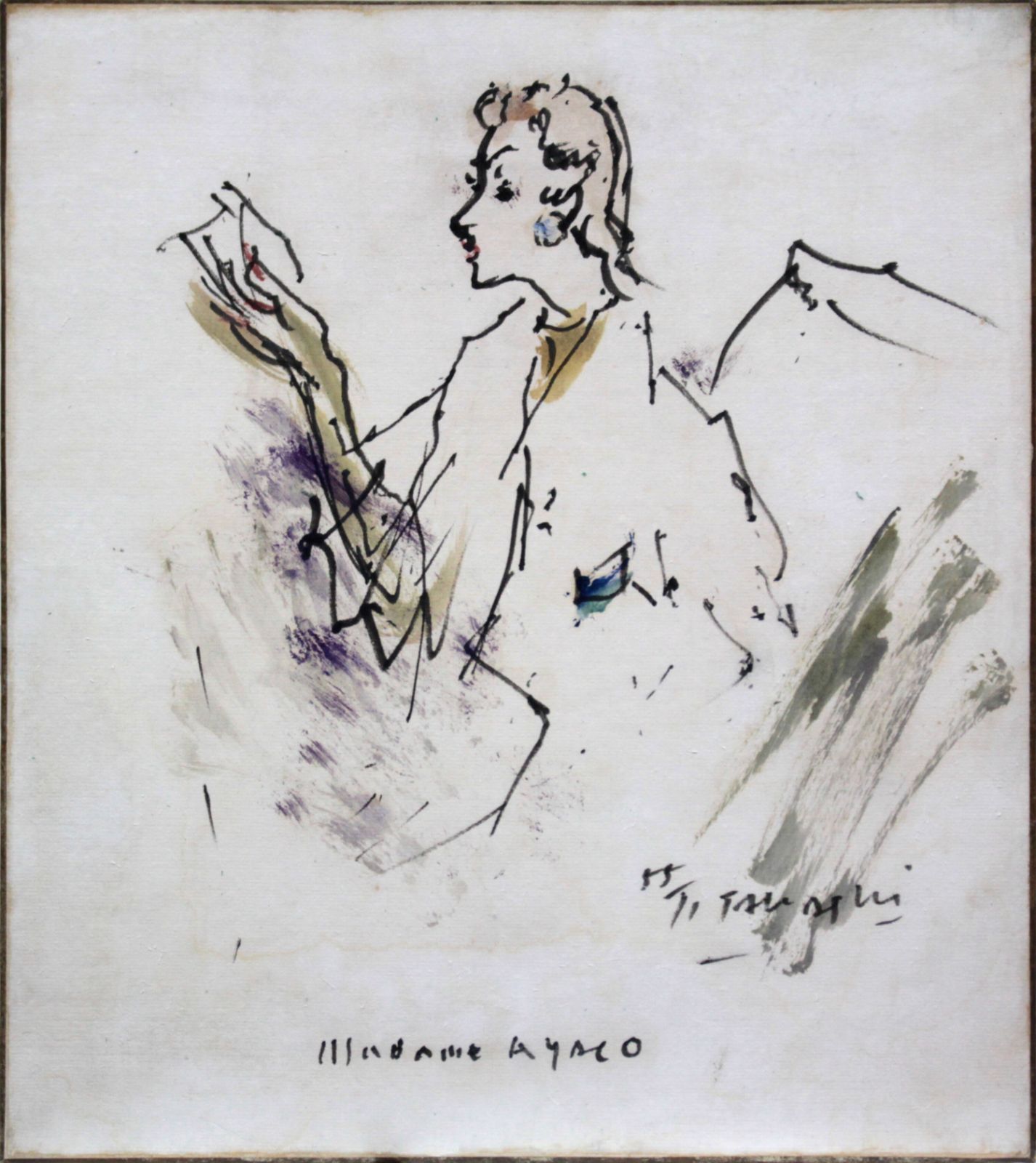 山下 充『マダム・エルム』水彩画【真作保証】 絵画 山下 充『マダム・エルム』水彩画【真作保証】 絵画 - メルカリ
