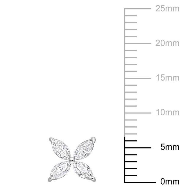 【送料無料】 ステラ グレース レディース ピアス・イヤリング アクセサリー Stella Grace 10k White Gold Lab-Created Moissanite Floral Stud Earrings 10k Whgold