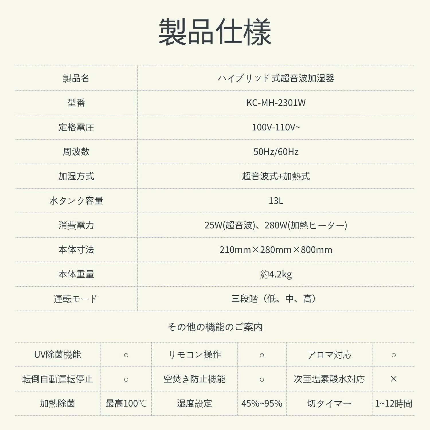 大型加湿器 お手入れ簡単