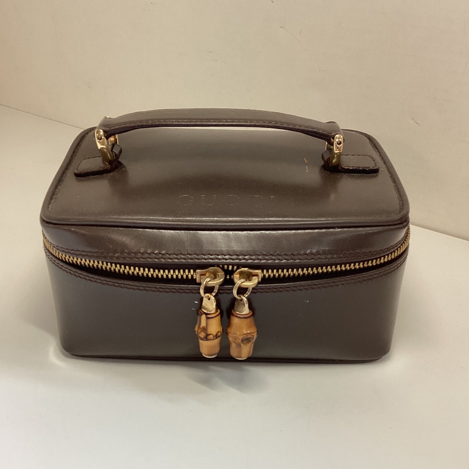 グッチ GUCCI バンブー レザーミニ バニティバッグ …e.s - メルカリ