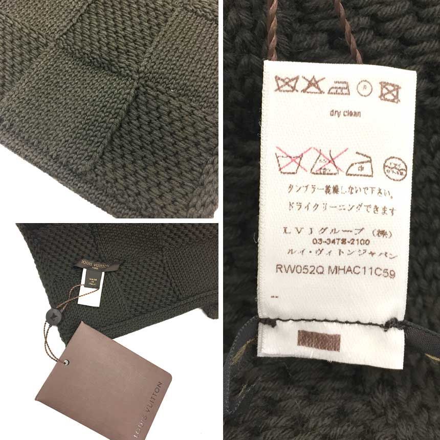 LOUIS VUITTON ルイヴィトン ダミエ マフラー ウール カーキ 美品 aq9970 - メルカリ