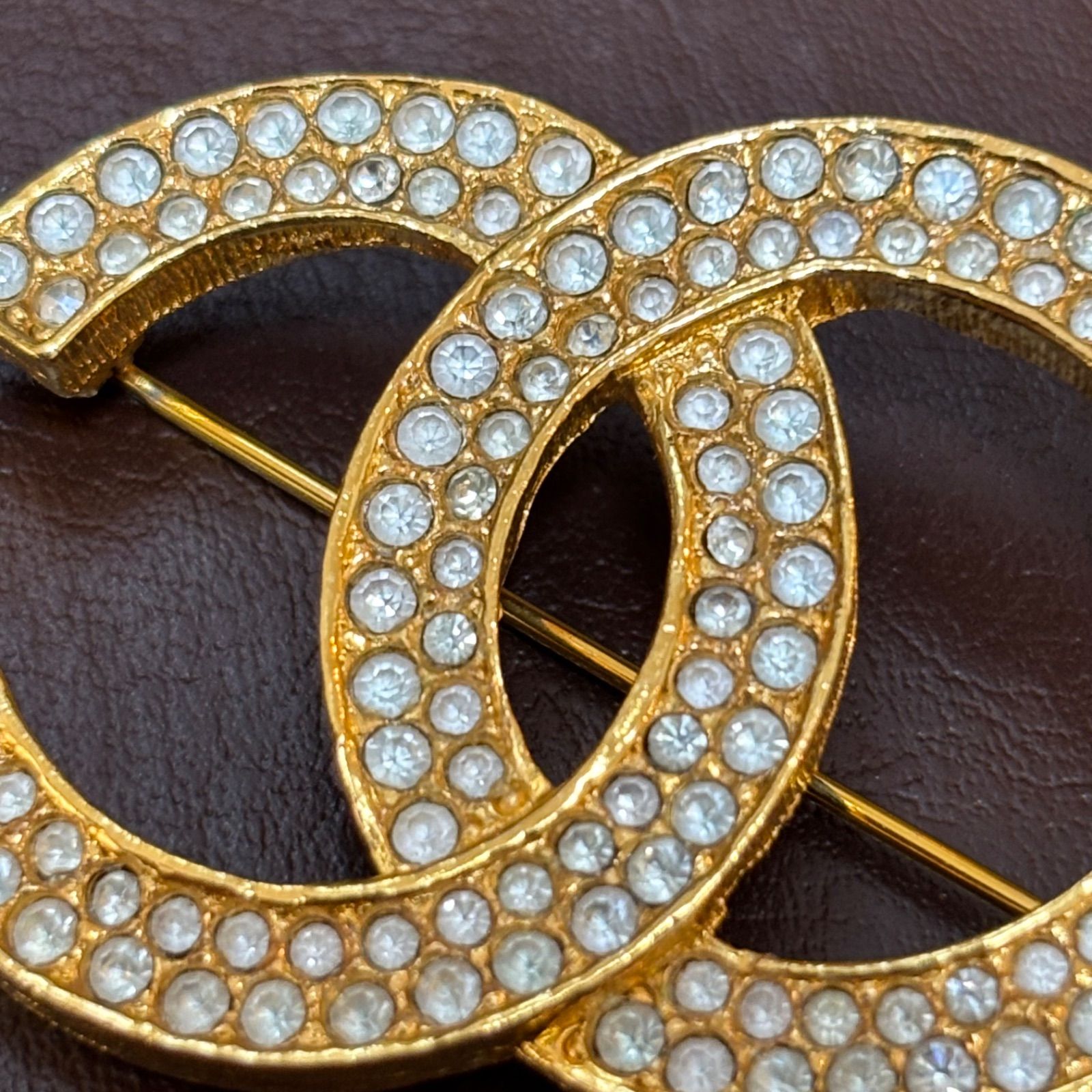 CHANEL シャネル 174 ヴィンテージ ココマーク ラインストーンブローチ CHANEL シャネル 174 ヴィンテージ ココマーク ラインストーンブローチ