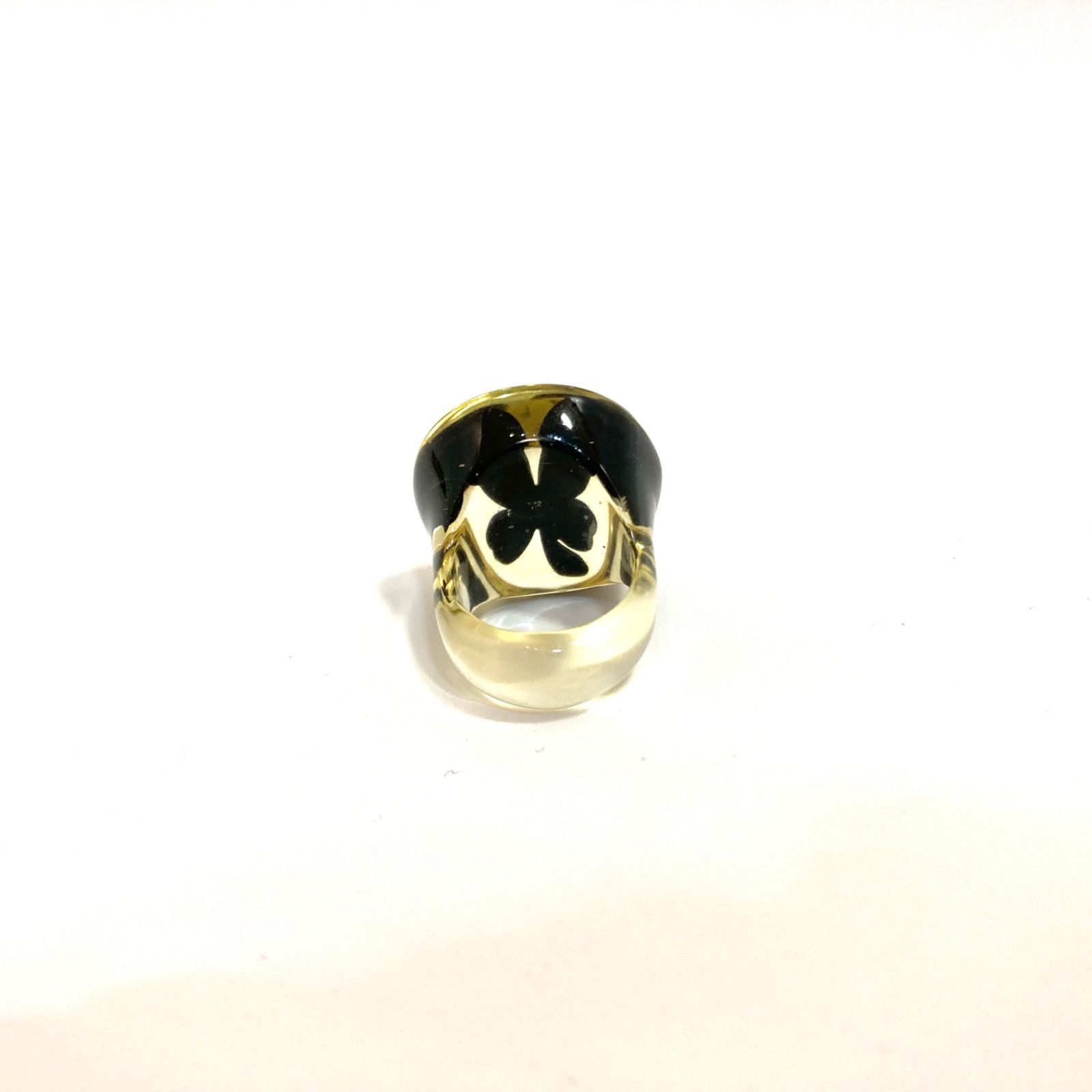 ★★CHANEL シャネル★★クローバーリング クリアー　ヴィンテージ ◇CHANEL◇シャネル リング 指輪 ヴィンテージ クリア