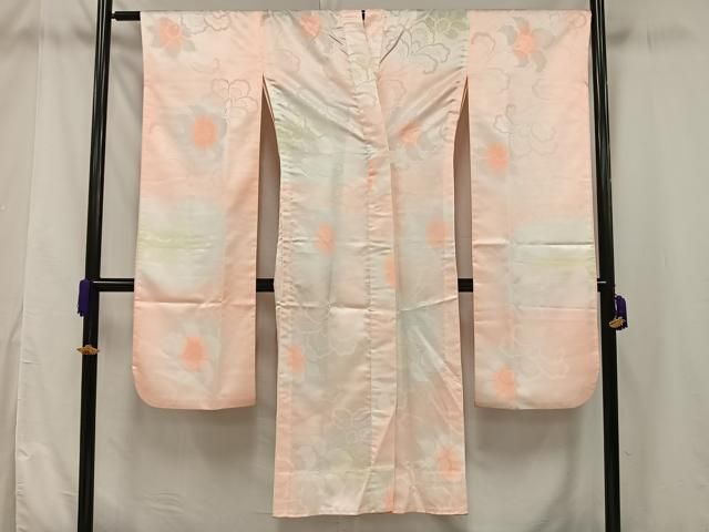 平和屋着物□長襦袢 無双仕立て 草花地紋 暈し染め 正絹 逸品