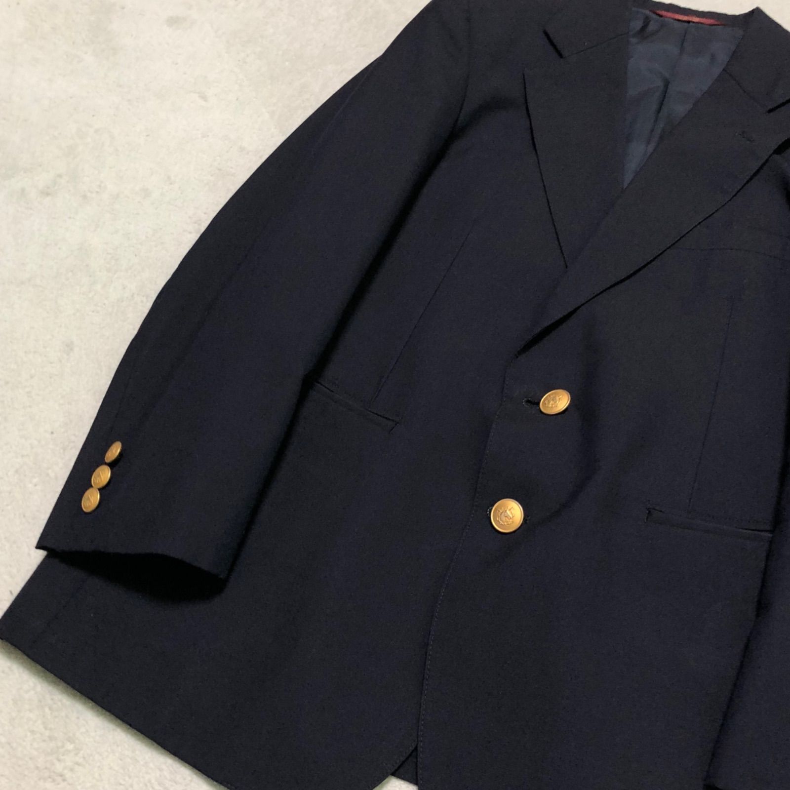 ☆美品☆ラルフローレン 紺ブレ テーラードジャケット 金ボタン 背抜き M Ralph Lauren 紺ブレザー テーラードジャケット 金ボタン 背抜き
