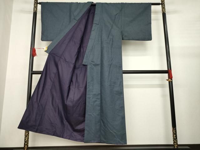 平和屋着物●男性 紬 アンサンブル 亀甲文 正絹 AABA9786ck