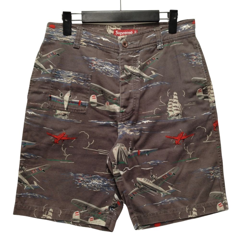 SUPREME シュプリーム Airplane Short 飛行機 総柄 ショーツ
