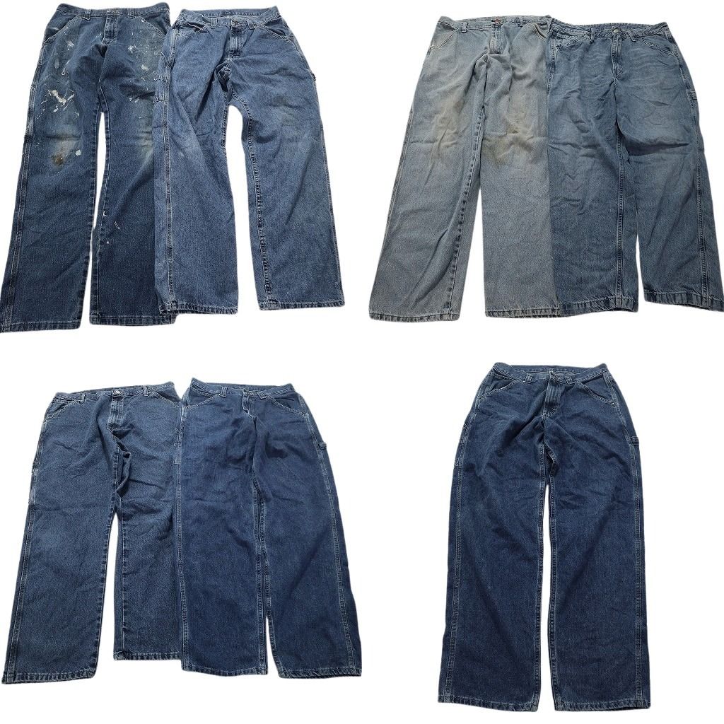 古着卸 ペインターデニム パンツ 7枚セット メンズ 30 |33 |36 |38 リーバイス ラングラー インディゴブルー 古着 NA7133