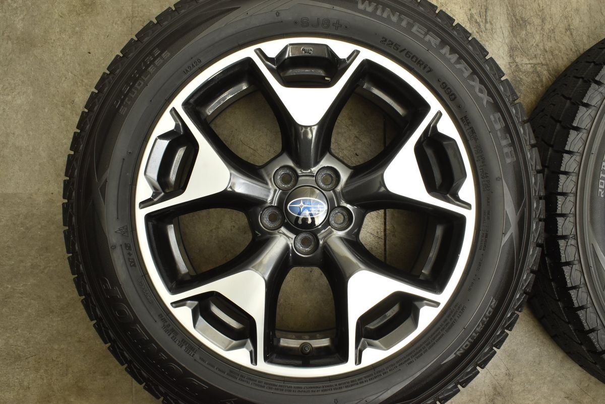 良好品 スバル XV 純正 17in 7J 55 PCD100 ダンロップ ウィンターマックス SJ8 225 60R17 SJフォレスター 流用 ノーマル戻し FFCRYSTALESIA_COM