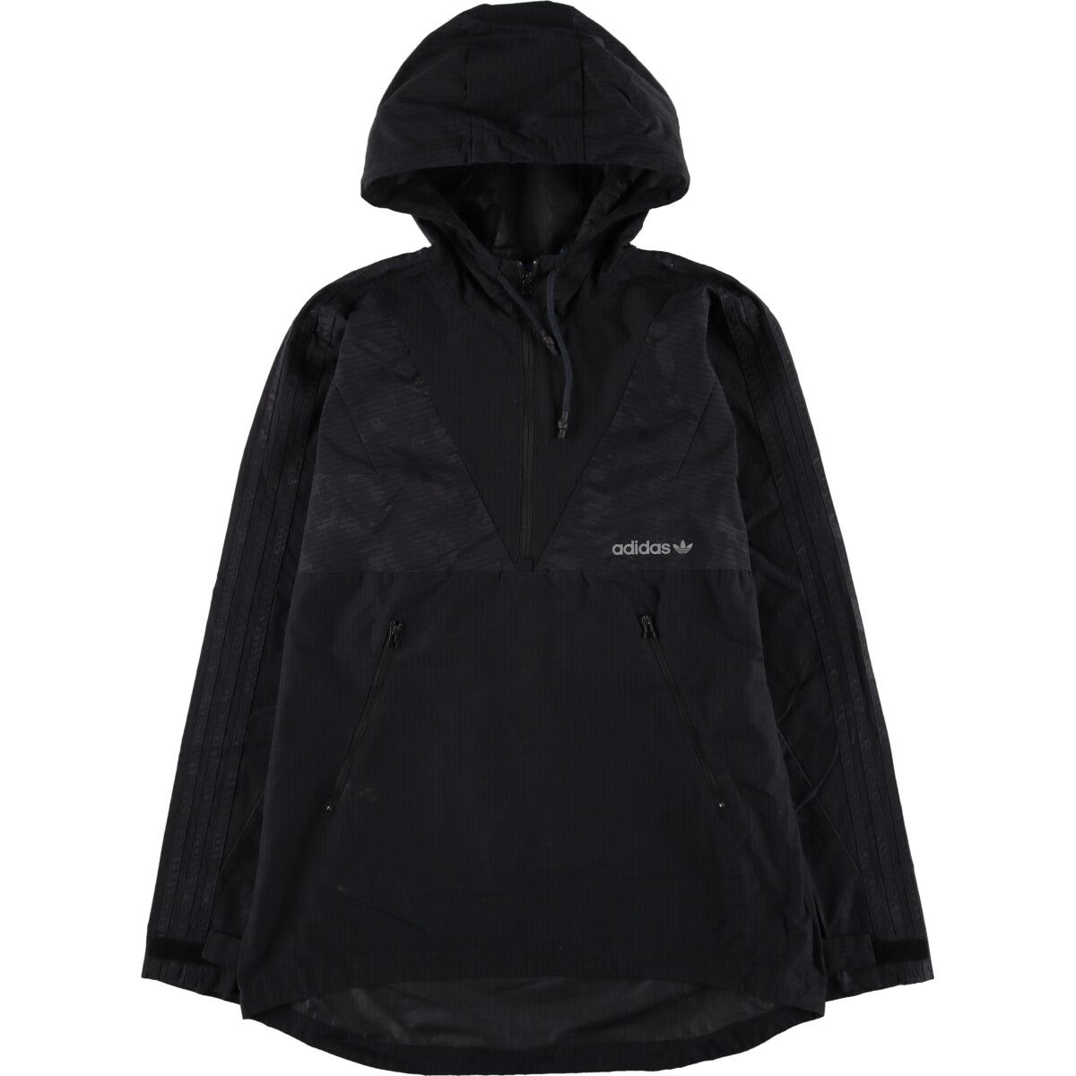 古着 アディダス adidas ORIGINALS オリジナルス ハーフジップ コットン×ナイロンパーカー メンズM相当/eaa469925