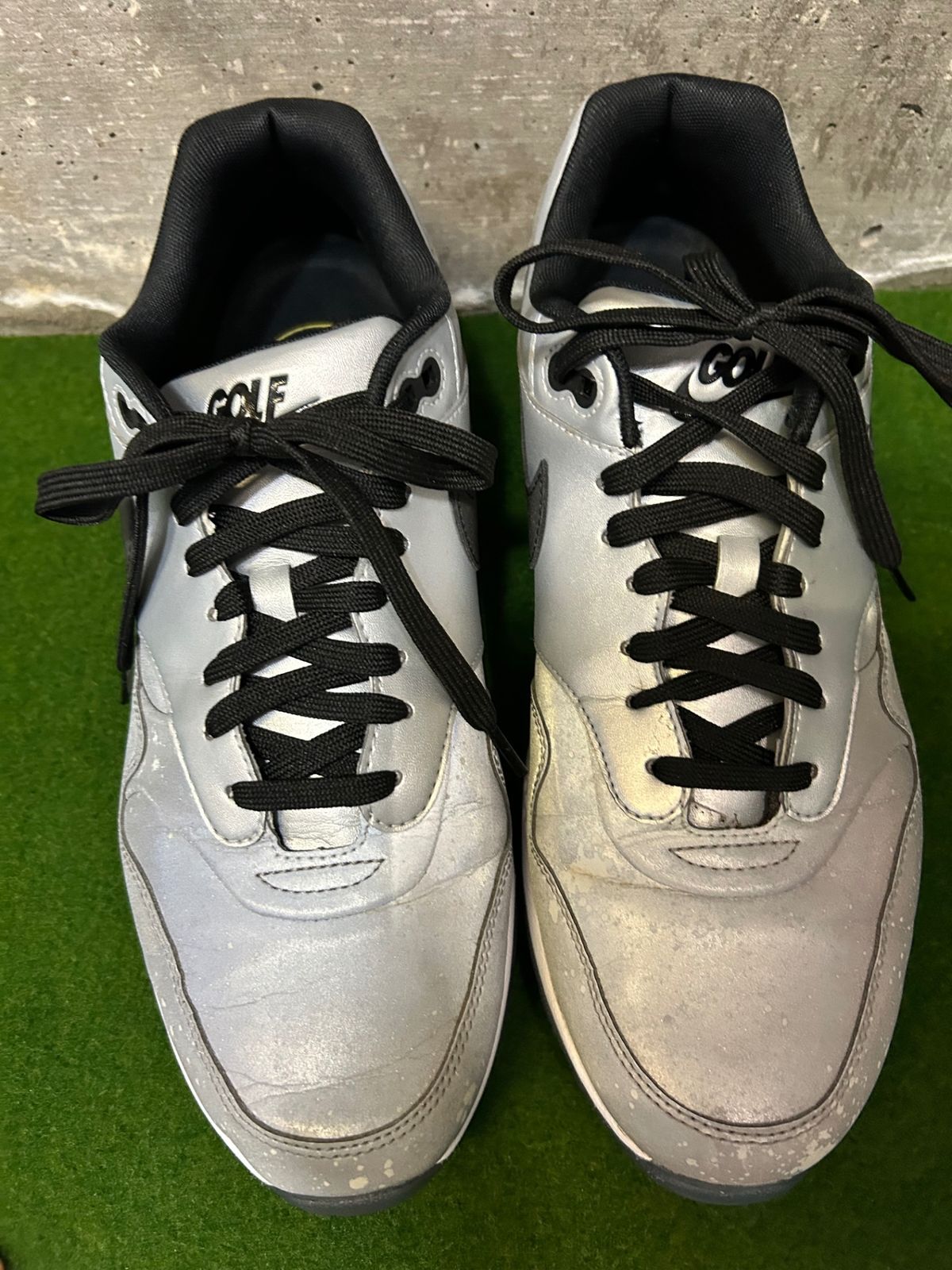 NIKE GOLF AIR MAX1  SILVER 27.5cm 中古　箱無し