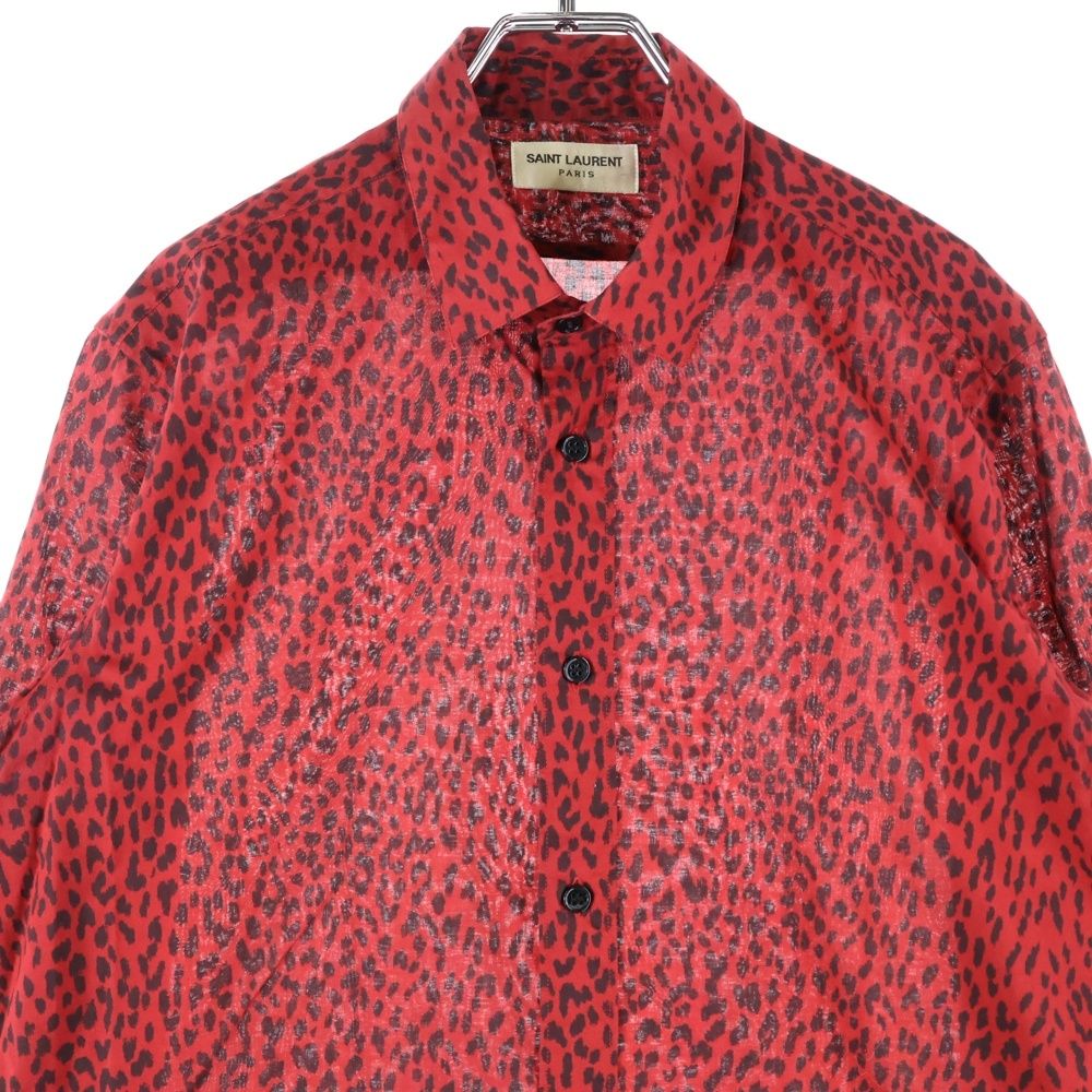 SAINT LAURENT PARIS (サンローランパリ) 13AW エディ期 Leopard Shirt
