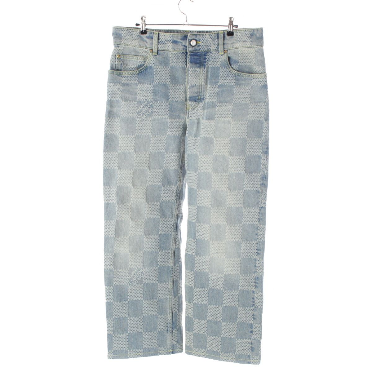 ルイヴィトン 24AW コットン ダミエデニム ウォッシュ加工 ファレル