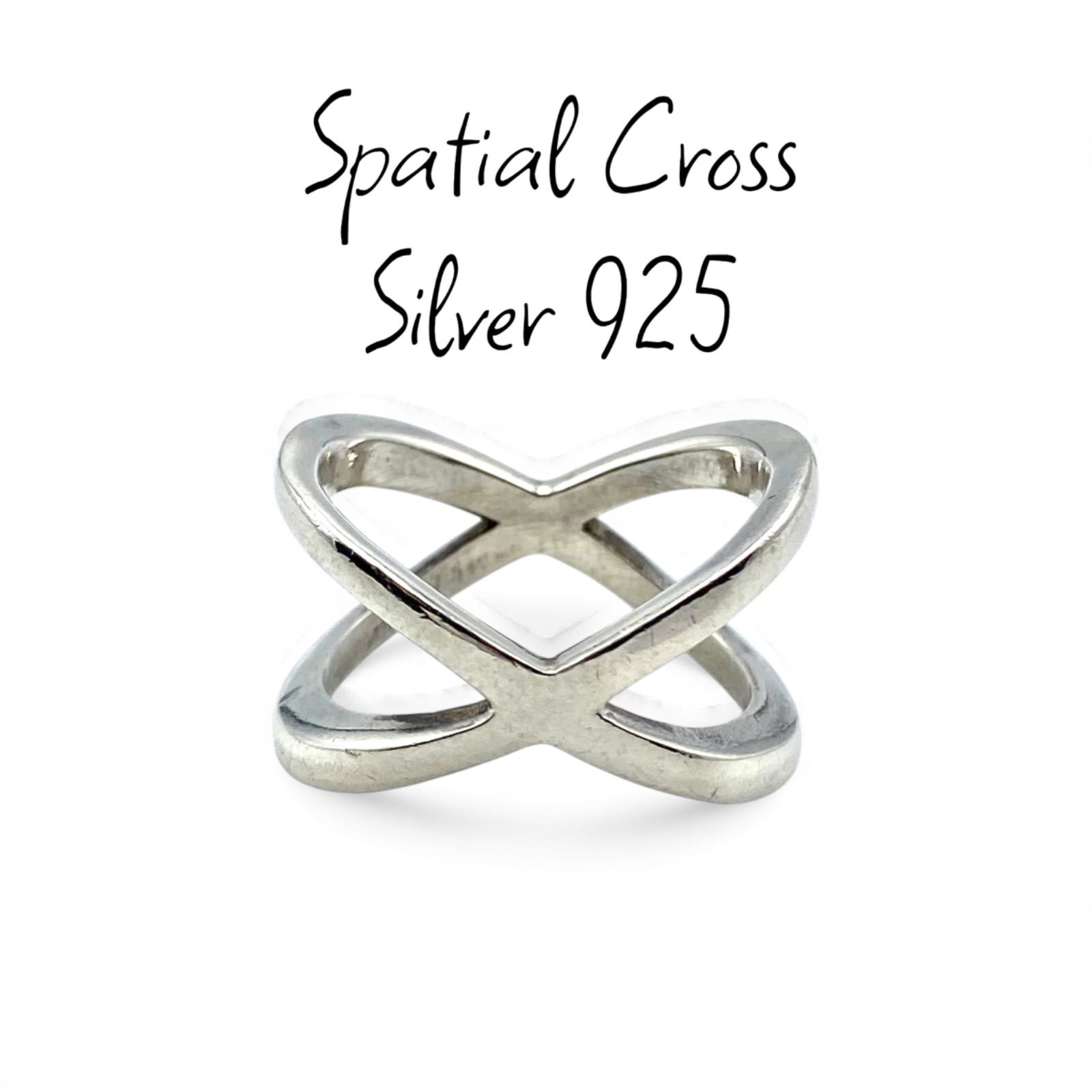ミニマルアート】立体構造 Silver 925 刻印 00s Vintage Ring シルバー 