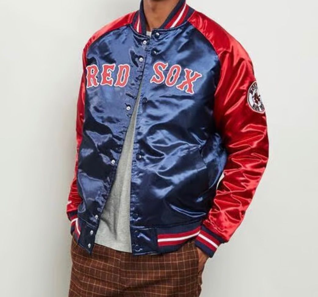ボストン・レッドソックス　スタジャン ミッチェル&ネス Mitchell&Ness ボストン レッドソックス サテン