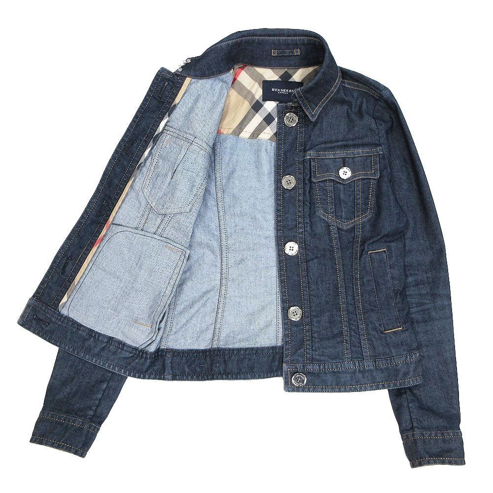 美品 BURBERRY バーバリー ノバチェック デニムジャケット Gジャン BURBERRY LONDON バーバリー ノバチェック柄 デニム ジャケット