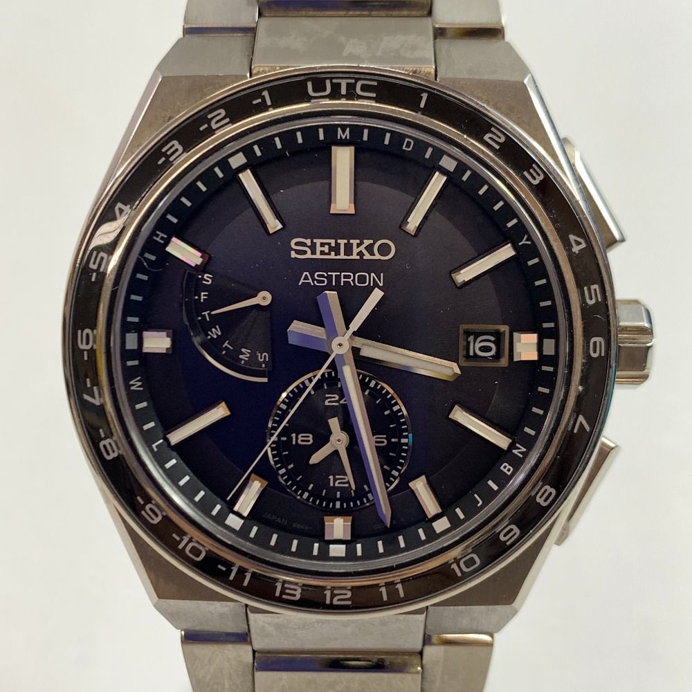 04w5054▽ SEIKO セイコー ASTRON アストロン ネクスター ワールドタイム 8B63-0BB0 電波ソーラー 時計 腕時計 メンズ ブラック文字盤 八王子店