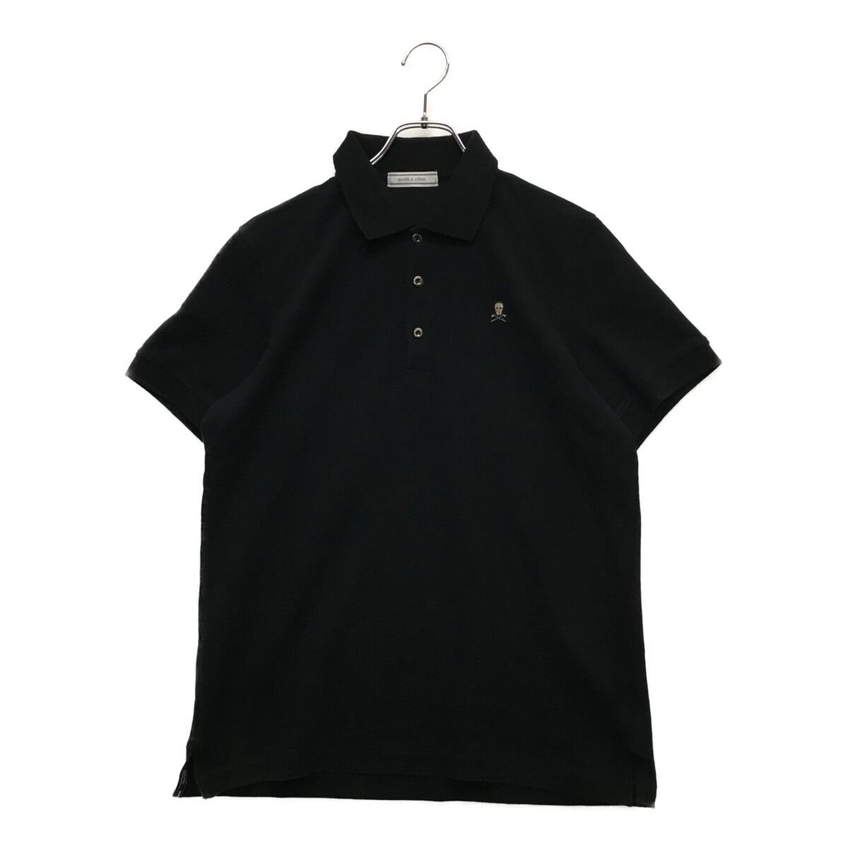 メンズ ゴルフ MARK&LONAマークアンドロナ半袖モックネックシャツ XL黒