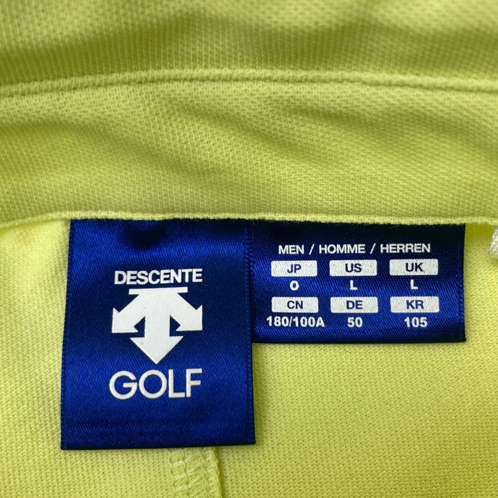 サイズ：0 DESCENTE GOLF デサントゴルフ 半袖ポロシャツ イエロー系