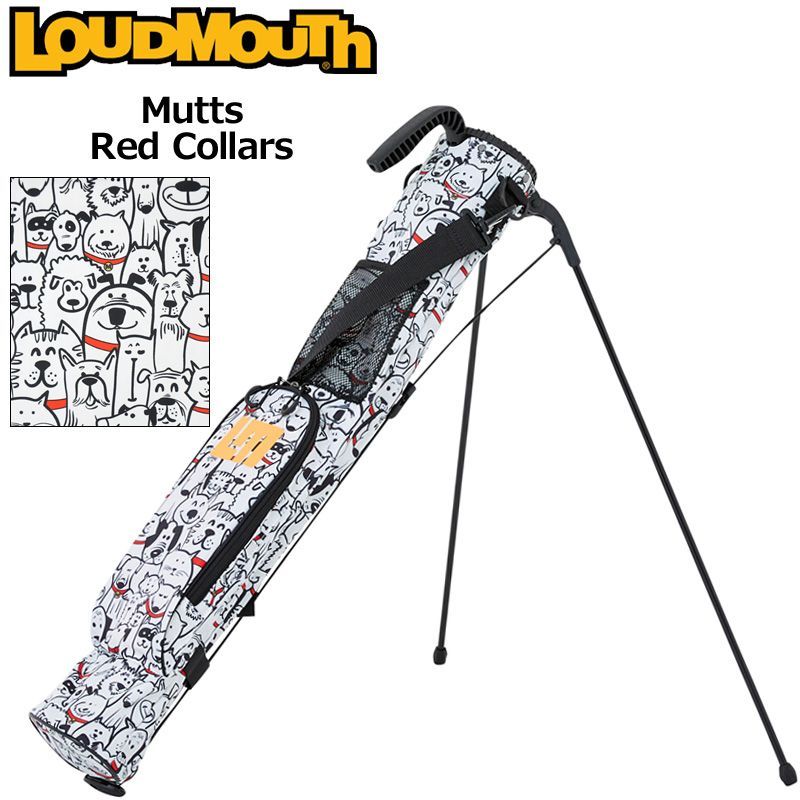 ラウドマウス セルフスタンドキャリーバッグ Mutts Red Collars マッツレッドカラーズ LM-CC0004/762984(278) 新品【Loudmouth正規販売店】