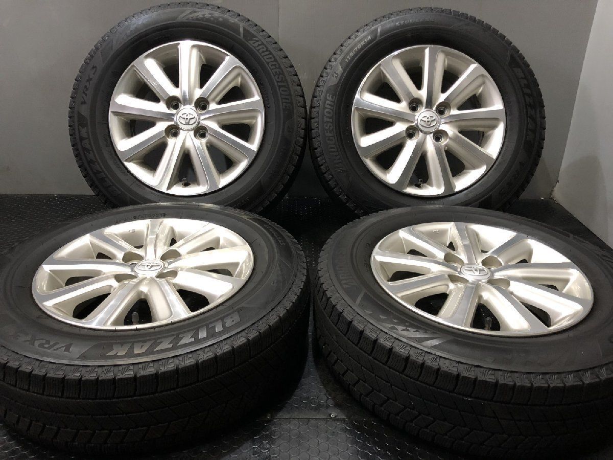 【BS BLIZZAK VRX3 175/70R14】スタッドレス【トヨタ パッソ 純正ホイール 14インチ5J4HPCD100+40】21年製 バリ溝 ヤリス アクア等(KTN101)