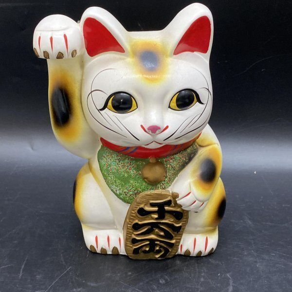 フランス 70s ブルー 猫 陶器 ヴィンテージ 置物 2匹セット
