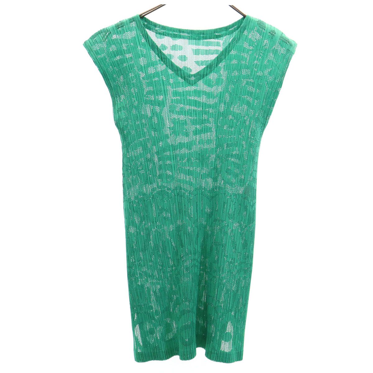 PLEATS PLEASE プリーツプリーズ 日本製 総柄 ノースリーブ プリーツ