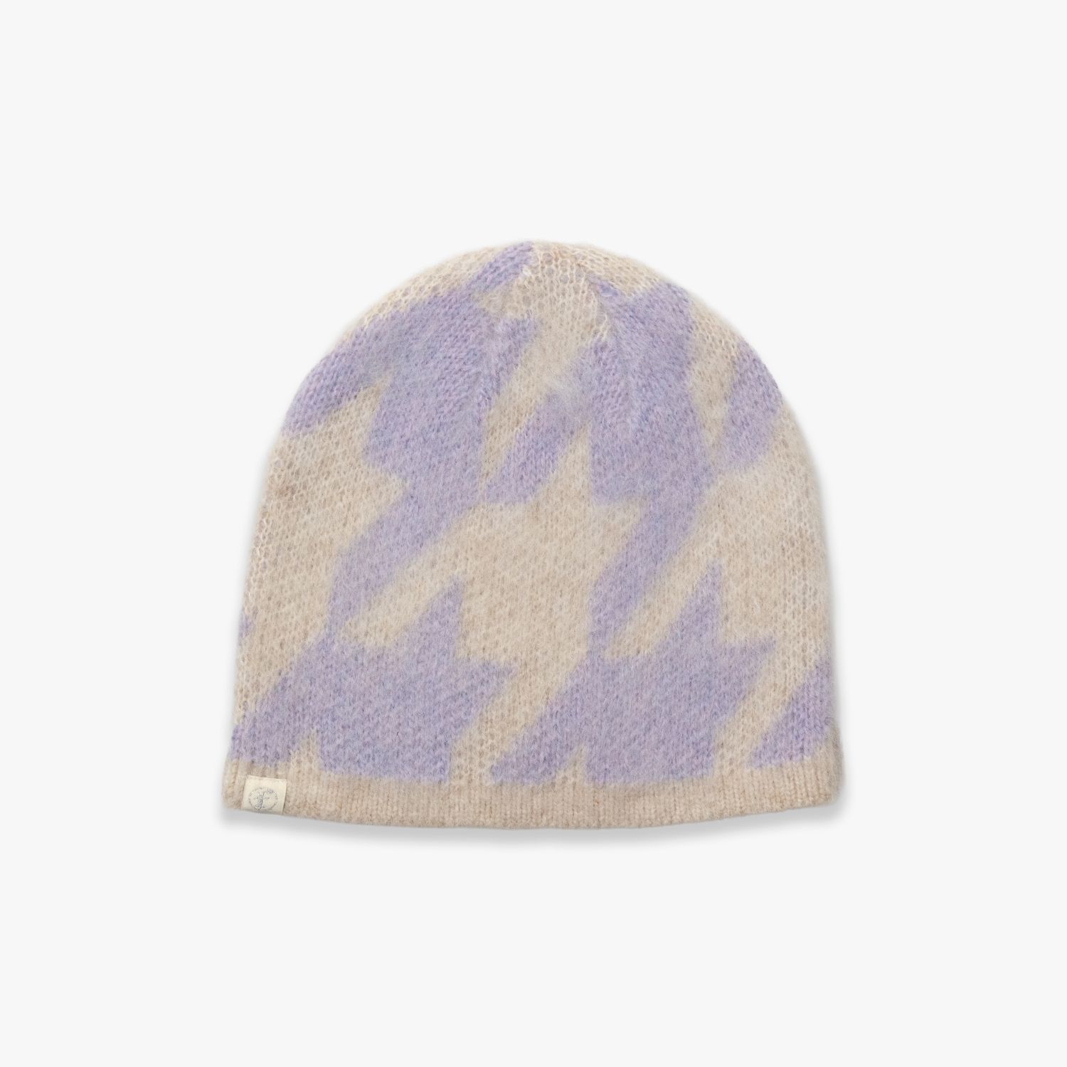FAKE AS FLOWERS FAF | HOUNDSTOOTH MOHAIR BEANIE PINK ニットビーニー ニットキャップ モヘア 千鳥格子柄 ピンク