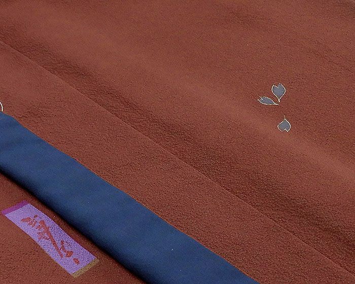 訪問着 未着用 正絹 ジュサブロー 花弁散らし模様 身丈157cm 裄丈63.5