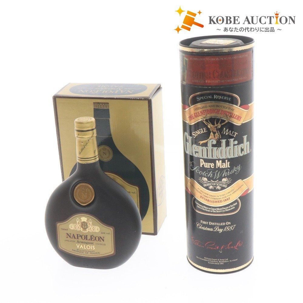 【未開栓】　古酒　まとめ売り　サントリーゴールド　グレンフィディック　ナポレオン □ 酒 グレンフィディックピュアモルト ナポレオンヴァロア 2本