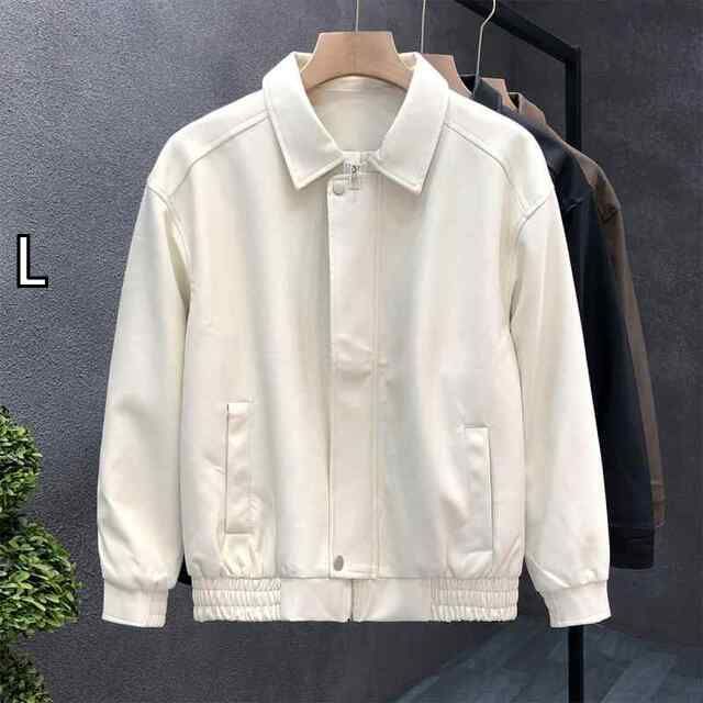 L 秋冬 コーデ メンズ 服 シンプル ファッション オシャレ 大人 かっこいい 大きいサイズ ストリート 紳士服 エコ レザー ジャケット PU ジャケット トップス