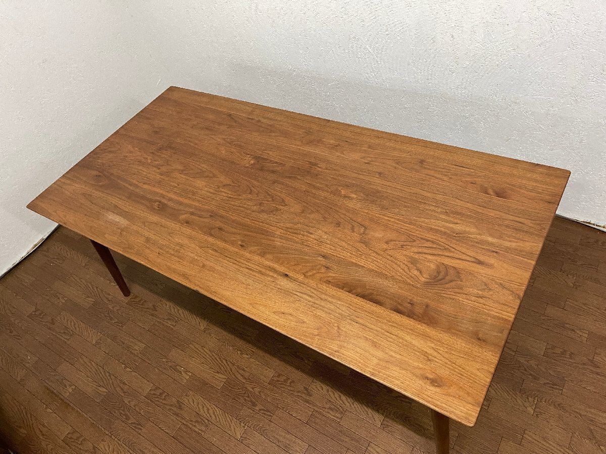 ●冨士ファニチア Koti コティ ダイニングテーブル R03943L 食卓机 ウォールナット 北欧スタイル 定価37.8万 フジファニチア 貝1234