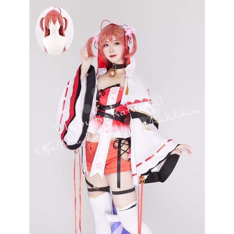 ホロライブ さくらみこ デート服 コスプレ ウィッグ 衣装 靴 セット