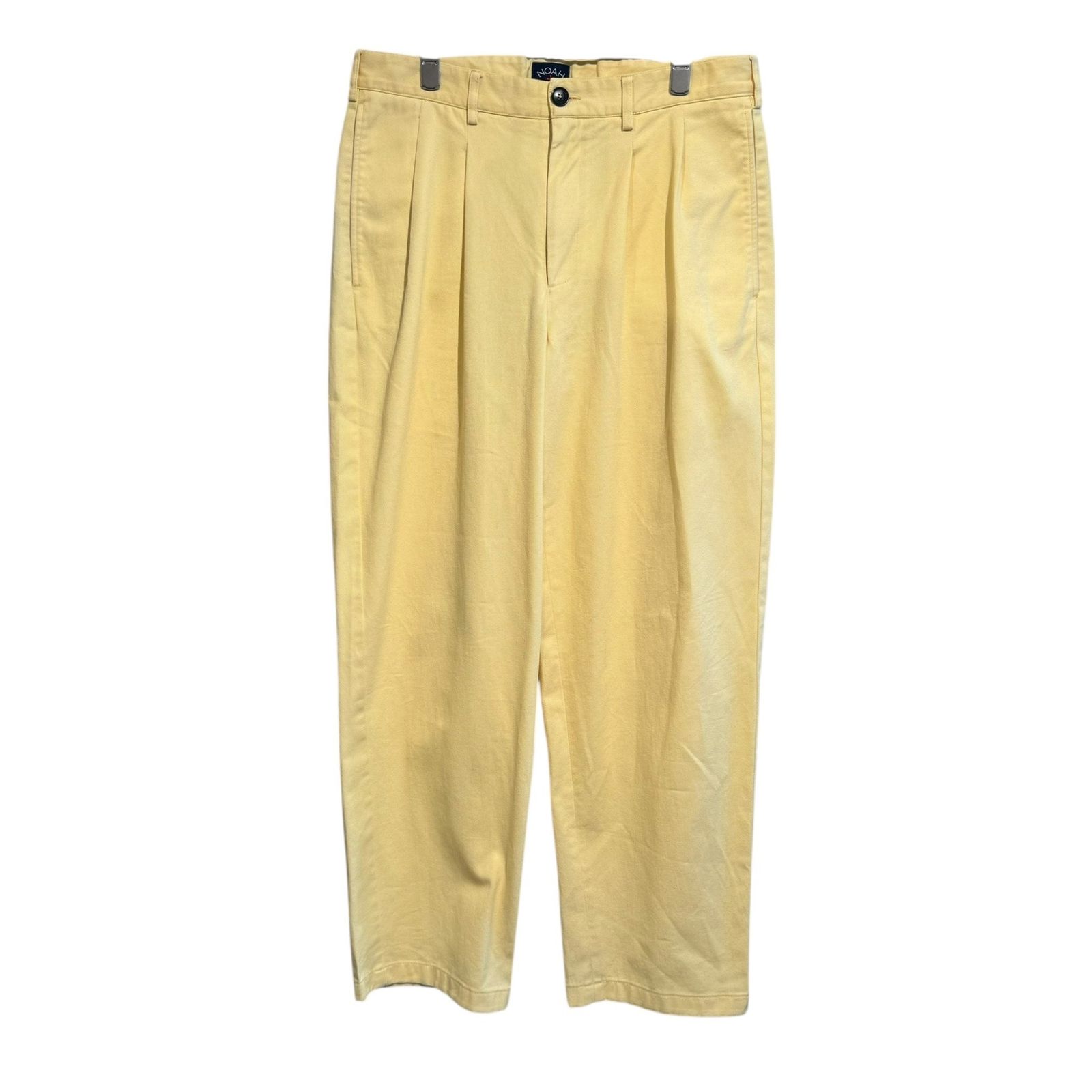 NOAH ノア 22030122000910 TWILL DOUBLE PLEAT PANT メンズ イエロー 32