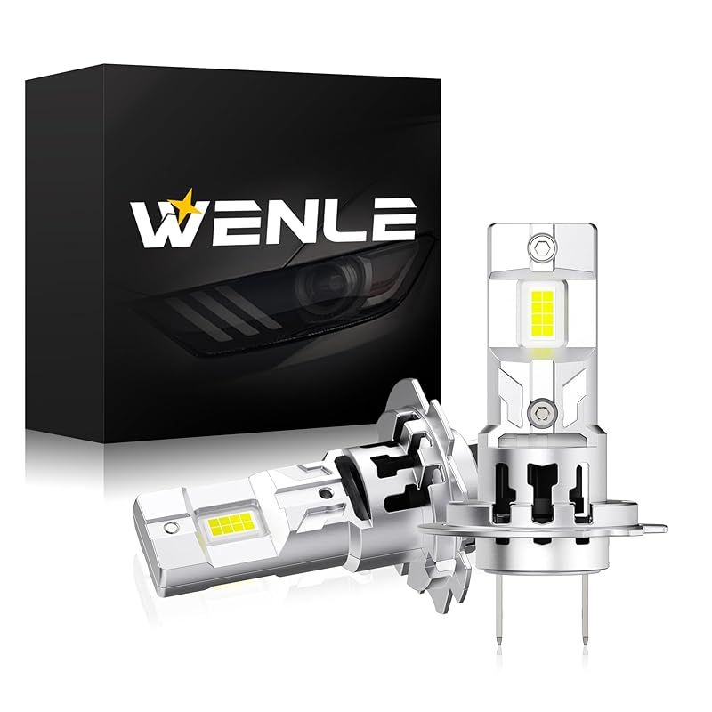 『業界最ちっちゃ！』WENLE(ウエンレ) H7 led ヘッドライト バルブ 車/バイク用 新車検対応 8倍明るさUP 爆光18000LM（9000LM*2） 60W(30W*2) ホワイト 6000K DC12V車対応 定電流回路搭載 長寿命 静音冷却フ