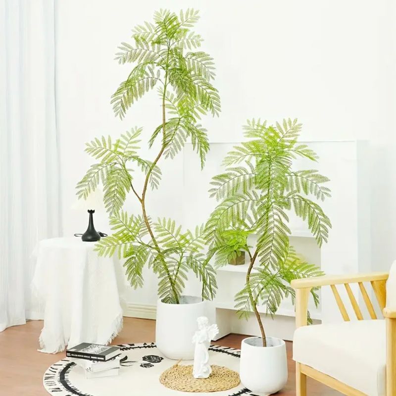エバーフレッシュ 人工観葉植物 室内 ジャカランダ 木 店舗 リアルな緑 大きな植物 屋内 オフィス カフェ レストラン ホテル ショップ ナチュラル 自然 寝室 ホームデコレーション インテリア 植物 エコ 癒し おしゃれ 大型 フェイクグリーン 風水