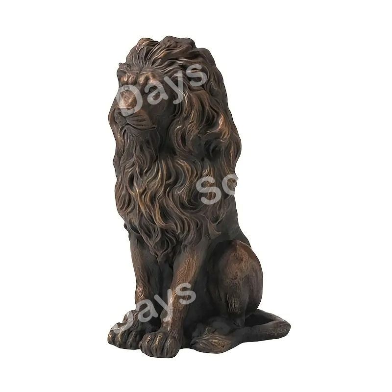 ガーデンオブジェ 置物 ライオン 彫刻 リアル ブロンズ像風