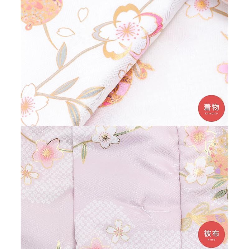  KYOETSU キョウエツ 七五三 3歳 女の子 着物 セット 被布 小物 フルセット 753 くすみ C 11.淡紫の花鞠夢 着物 着物ドレス 着物 浴衣 和小物