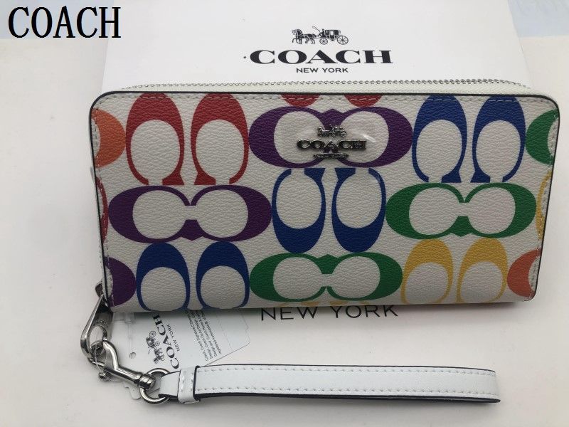 コーチ COACH 長財布 財布 新品シグネチャー アコーディオンラウンドジップウォレット レディース 財布 贈り物210A  F73397 未使用  E20