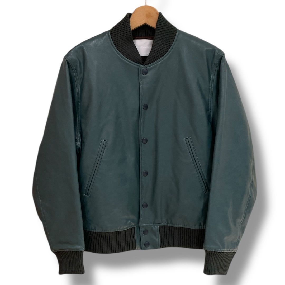 MARMARMAR マーマーマー バーシティジャケット 合成皮革 スタジャン アワードジャケット 防寒着 中綿ブルゾン カジュアル グリーン サイズ ゴーゴー古着セントラルパーク名古屋店No.1334