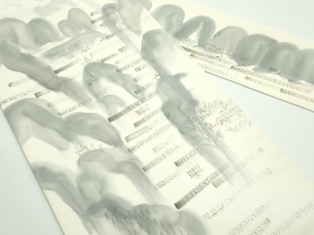 平和屋本店□極上 夏物 本加賀友禅作家 西川健一 絽塩瀬 九寸名古屋帯