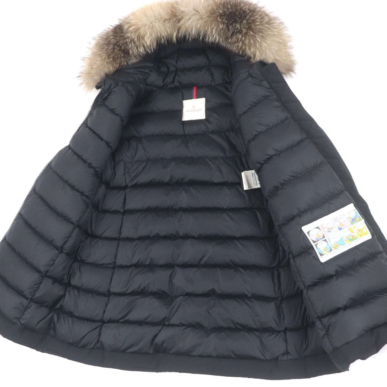 モンクレール★BERRE ワッペン フード付ダブルジップ ダウンジャケット(0) 美品▽MONCLER モンクレール 19-20AW BLAVET ブラベット ファー