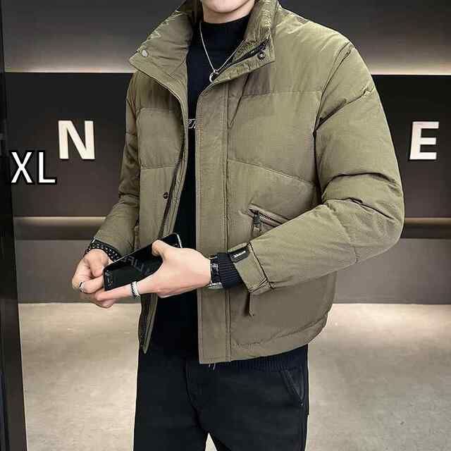 [XL]秋冬 コーデ メンズ  服 シンプル ファッション オシャレ 大人 かっこいい 大きいサイズ ストリート 紳士服  ダウン ジャケット アウター スタンドカラー カジュアル 快適 ハイエンド 暖か