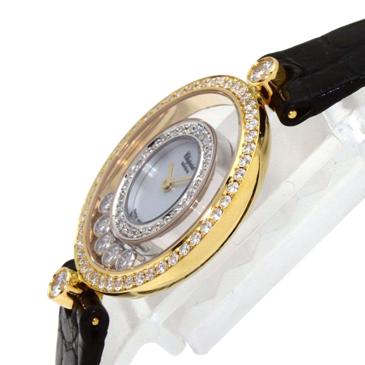 Chopard ショパール 20/3957/402 ハッピーダイヤモンド 腕時計 K18YG  